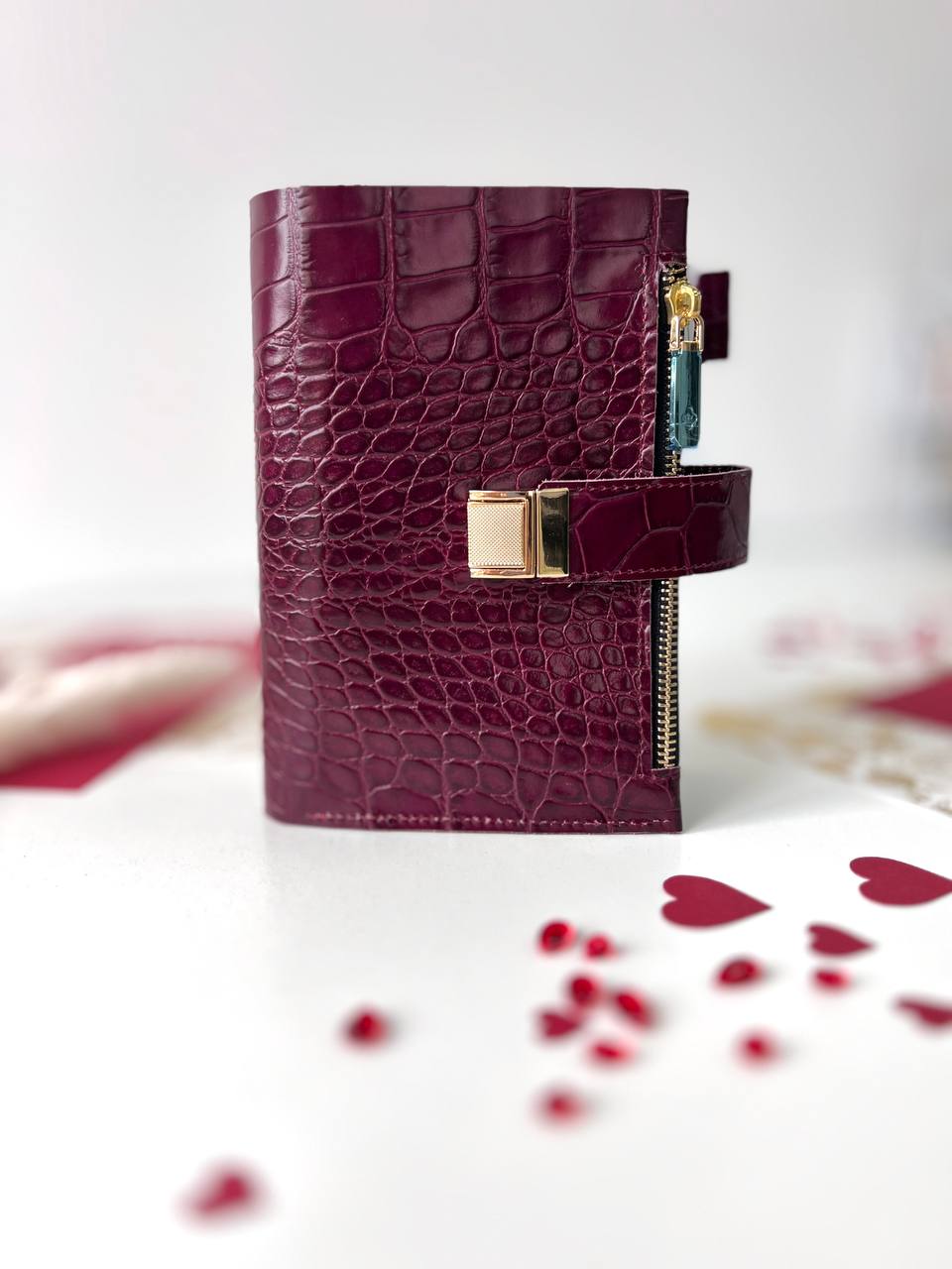 A6 NEW SIZE leather double planner cover binder 6 rings binder, dated planner, leather planner, gift for her, medium size planner.