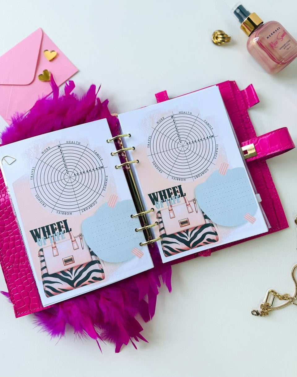 Ροζ Luxe Α5 Planner &amp; Σετ Δώρου 🎁