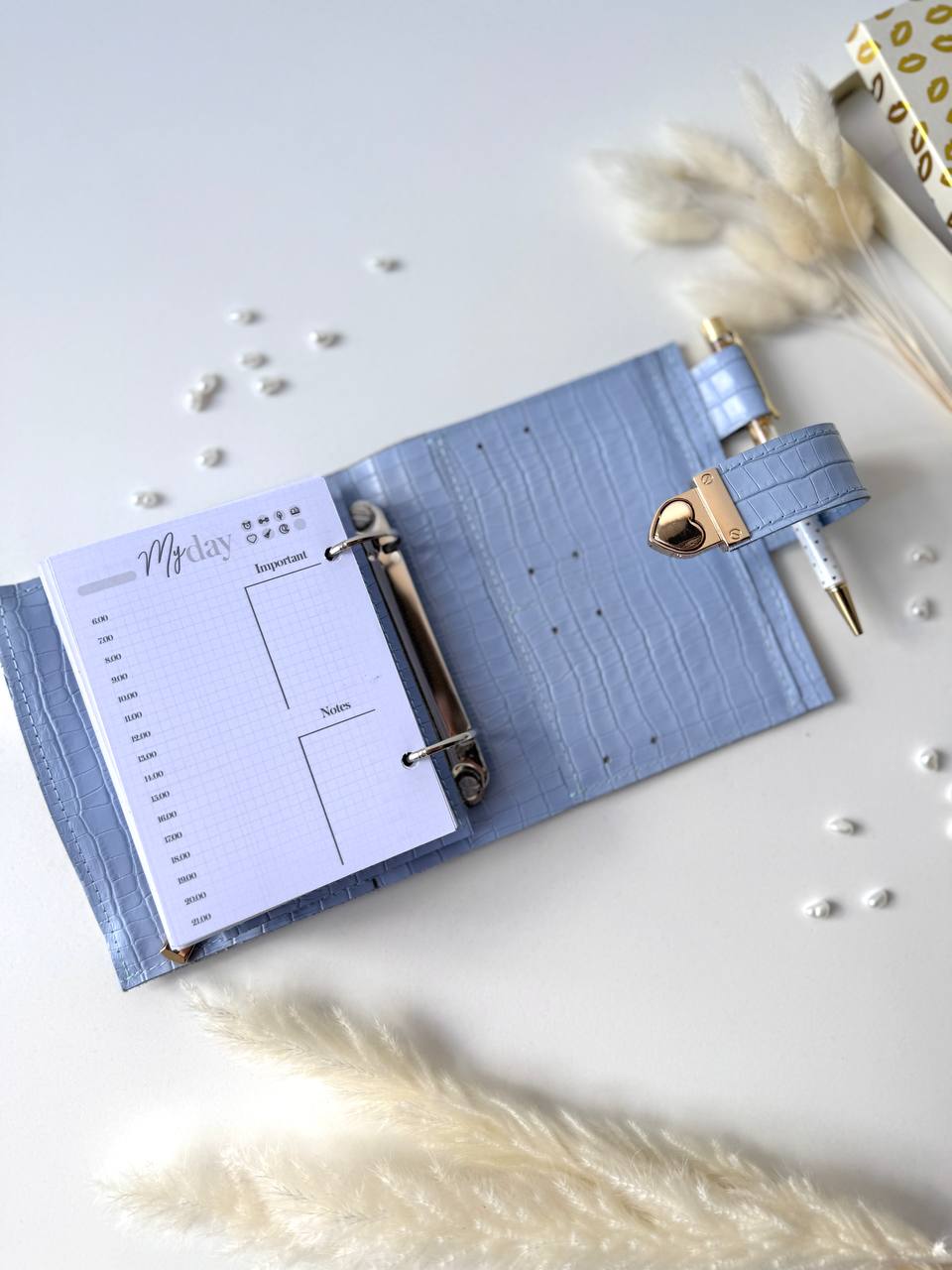 Leather mini planner A7, mini planner,personal size, study stationery, passport size notebook, leather wallet binder planner daily.