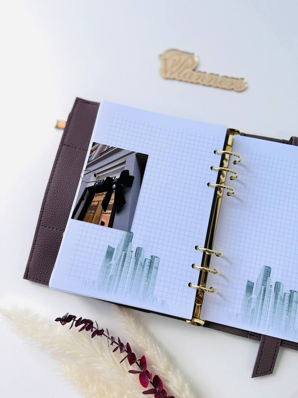 Leather notebook cover A5 for documents A4 and A5 format.