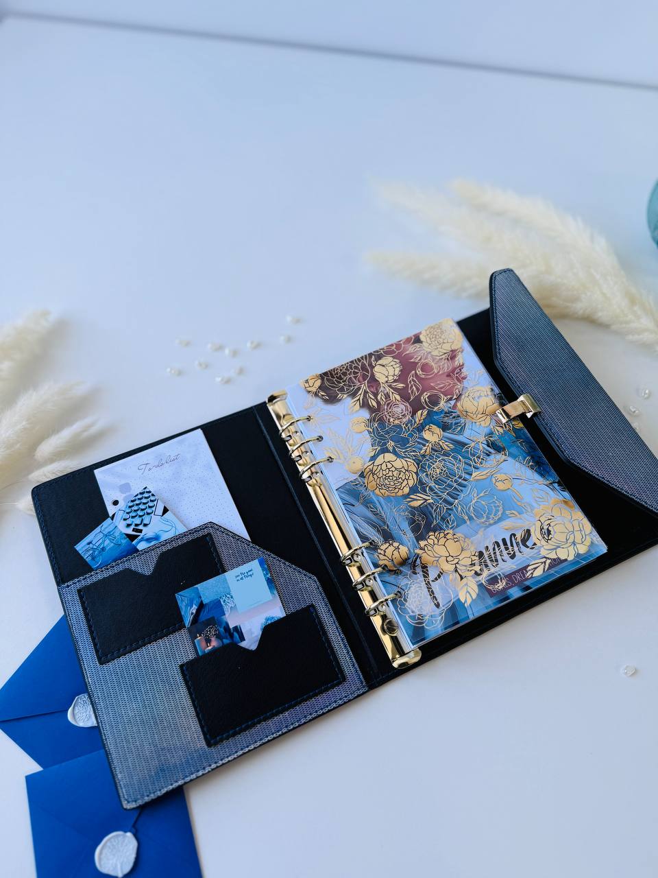 Hard leather cover A5 big binder.