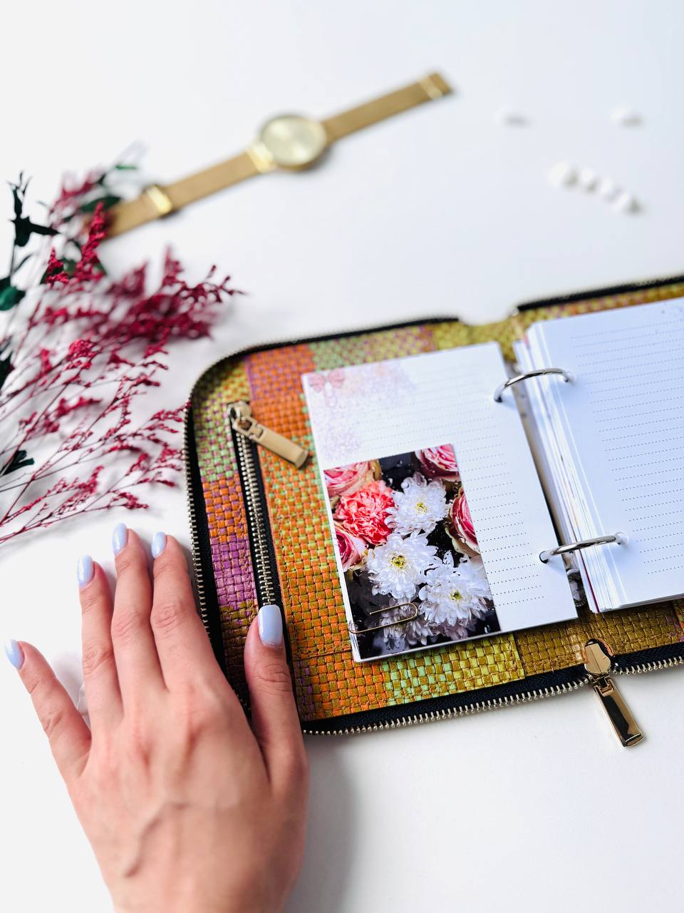 Leather bag mini planner A7, mini planner,personal size, study stationery, passport size notebook, leather wallet binder planner daily.