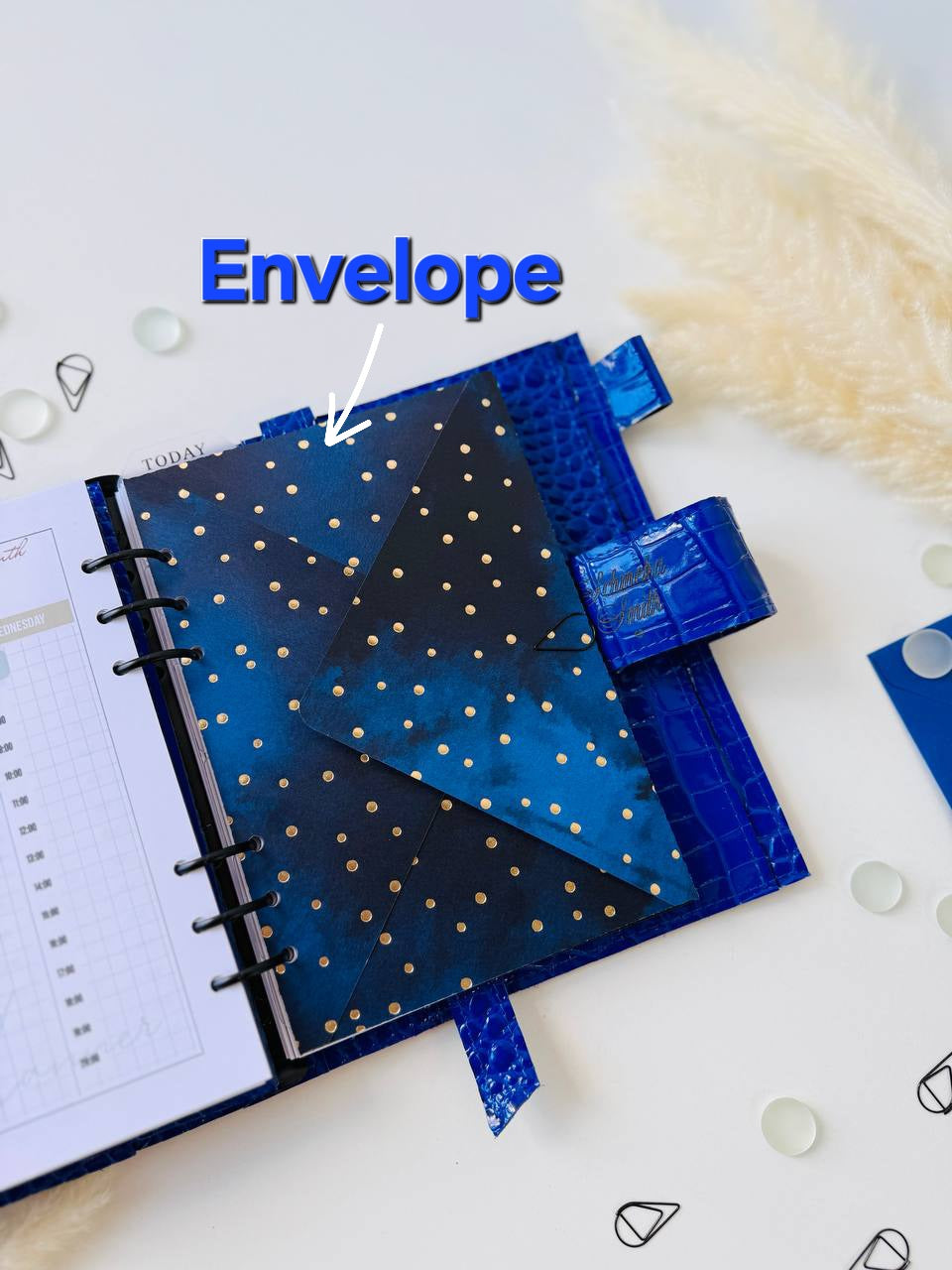 Personalized leather planner big binder A5- cover for documents A4 and A5 format.