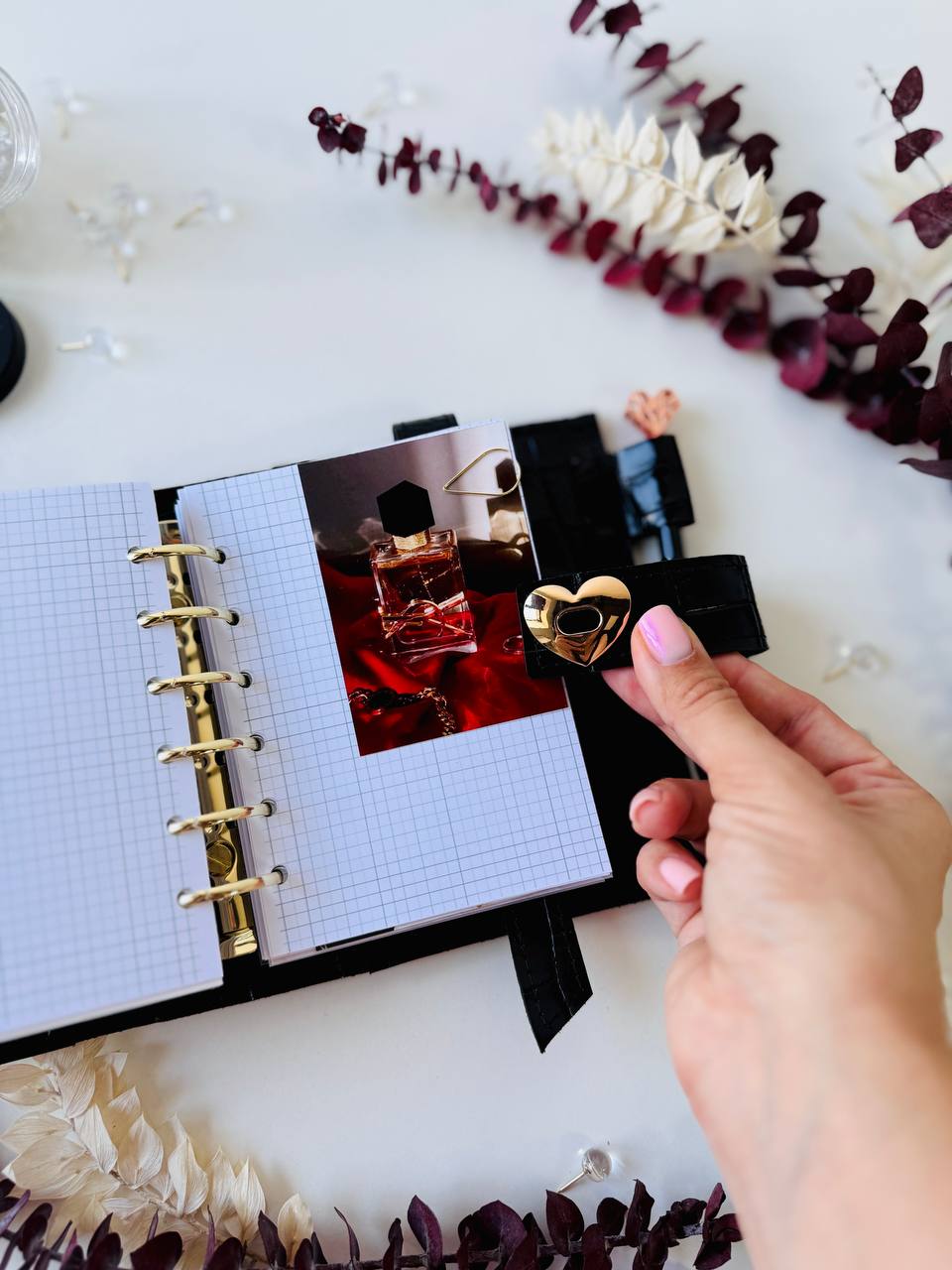 Elegant A7 Daily Planner | Black Crocodile-Embossed Organizer