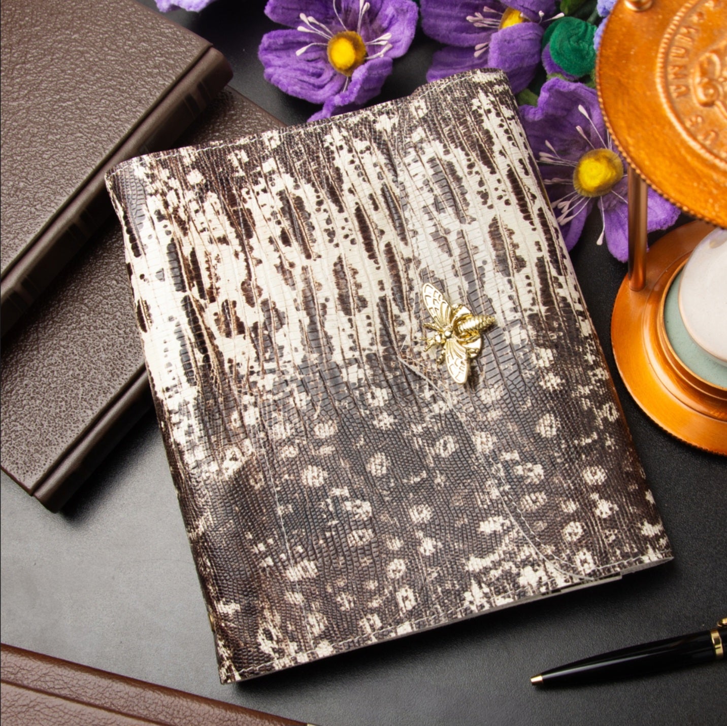 Rare natural Leather notebook cover A5.