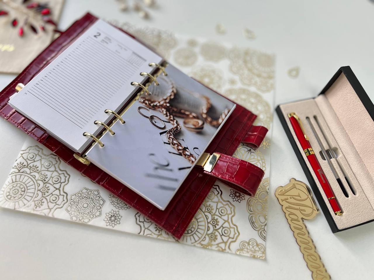 A6 NEW SIZE leather double planner cover binder 6 rings binder, dated planner, leather planner, gift for her, medium size planner.