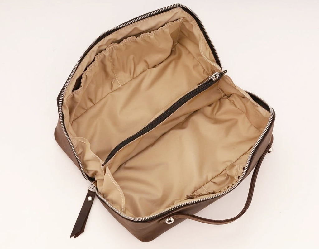 Bridesmaid gifts, Leather makeup bag, Mothers day gift, Personalized gift, Bridesmaid, Gift for her, pink cosmetic bag.