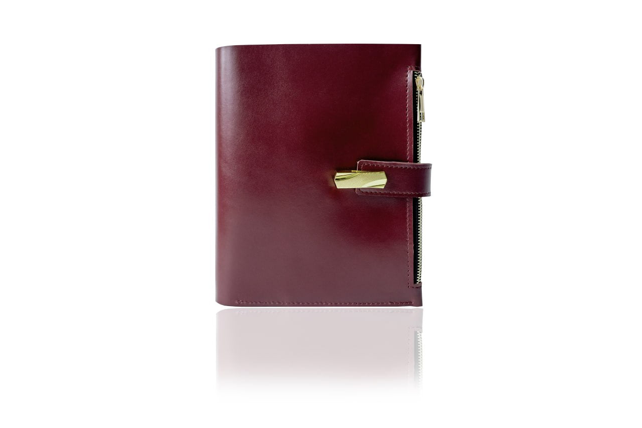 Cyprus, Limassol. Leather cover A5 - for documents A5 and A4 size.