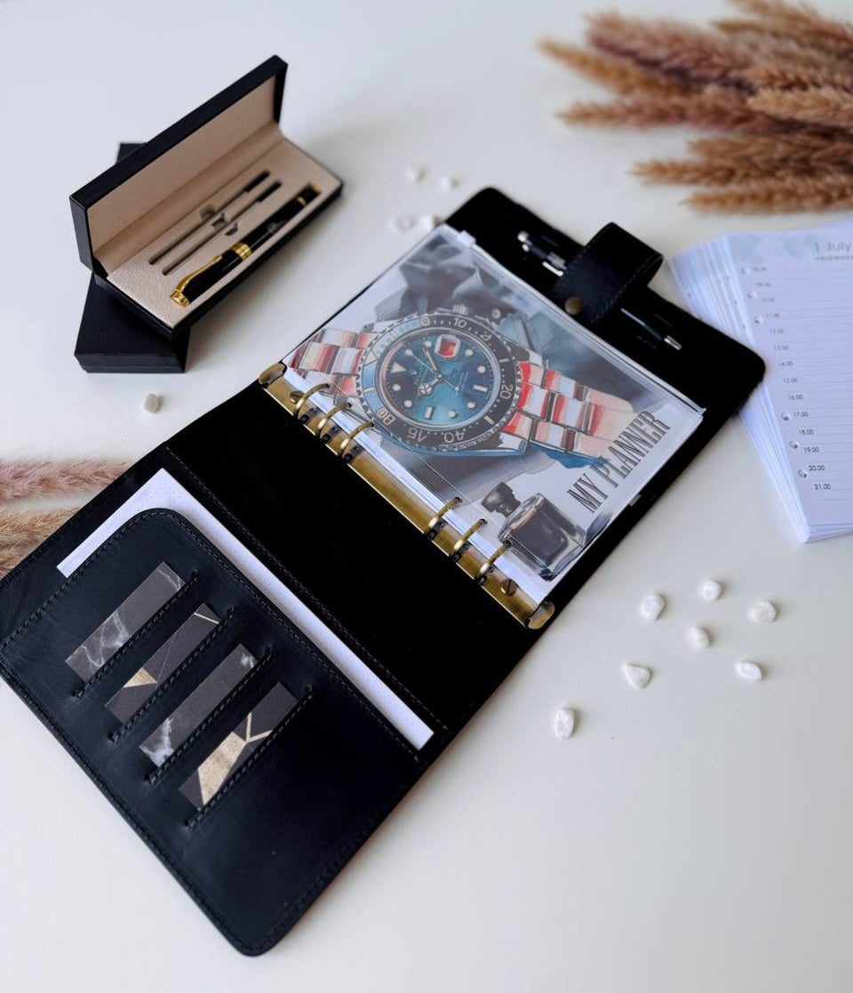 All-in-One Planning System: Daily Planner, Budget & Schedule Inserts. Dated 2026 planner. Gift for him. Gift for boss. Gift for father.