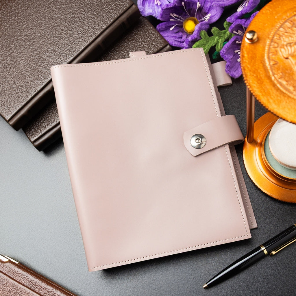 Leather classic notebook cover A5 with binder 6 rings, Leather template, A5 ring binder, Leather wallet template,Binder wallet.