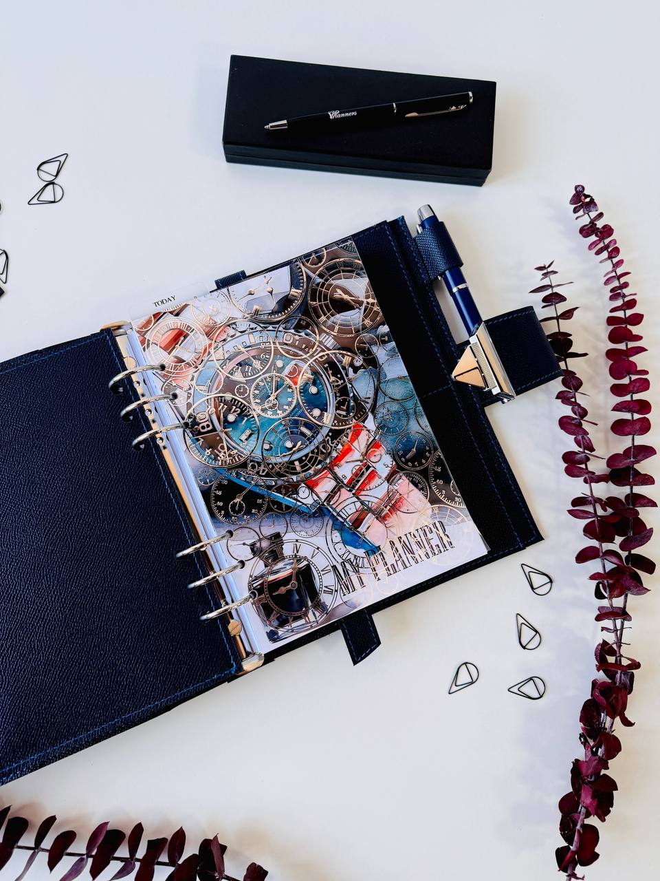 Leather notebook cover A5 for documents A4 and A5 format.