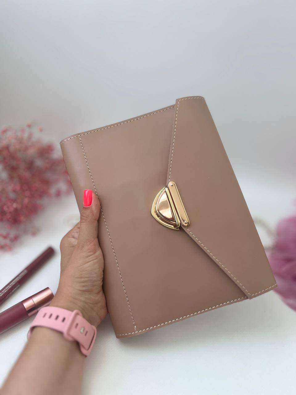 Natural Leather Planner A5, Leather template, A5 ring binder,Binder a5,Leather wallet template,Binder wallet.