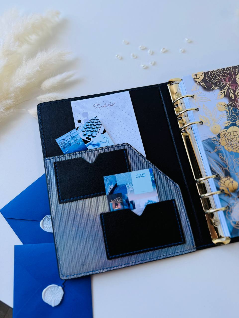 Hard leather cover A5 big binder.