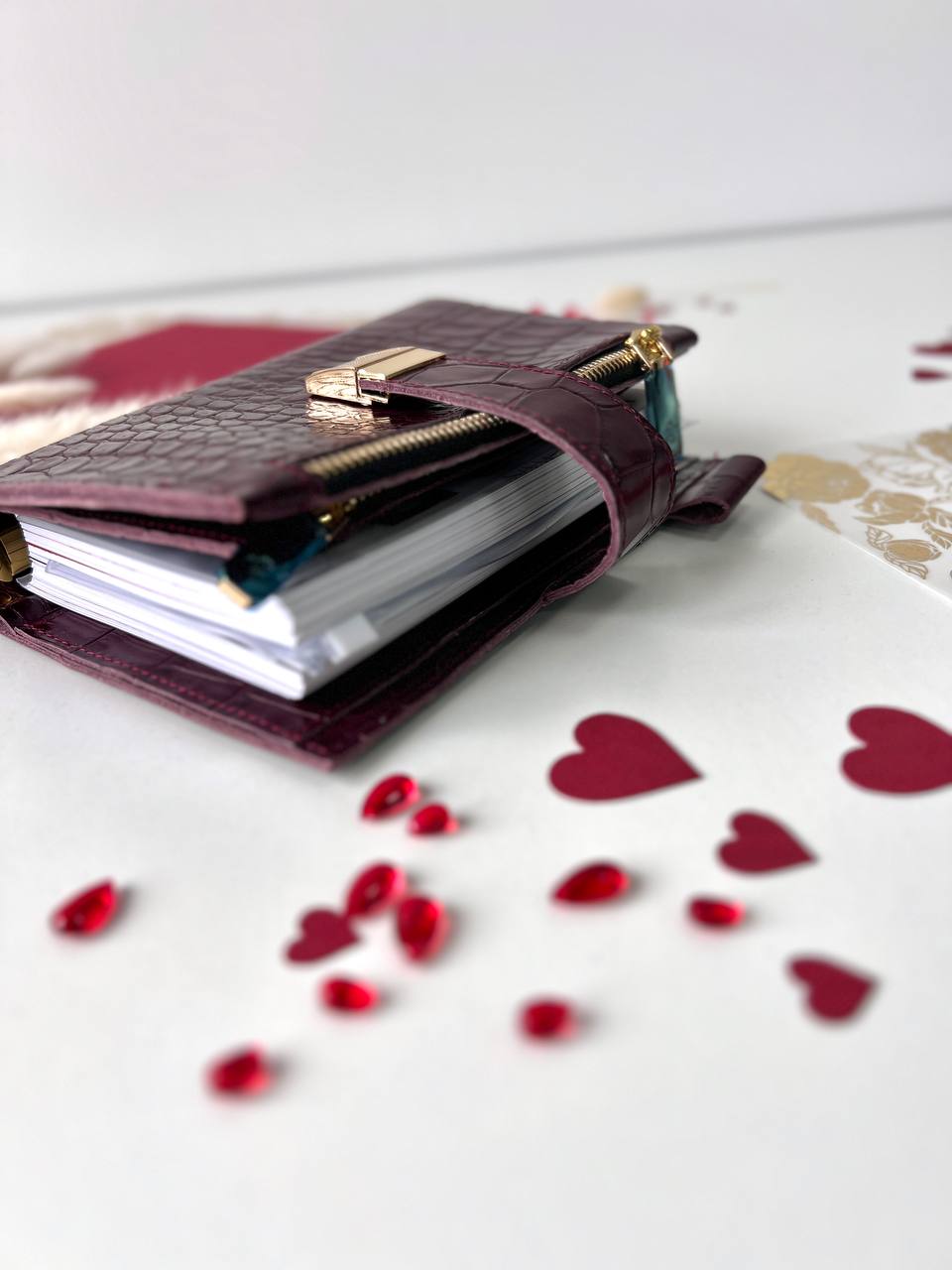 A6 NEW SIZE leather double planner cover binder 6 rings binder, dated planner, leather planner, gift for her, medium size planner.