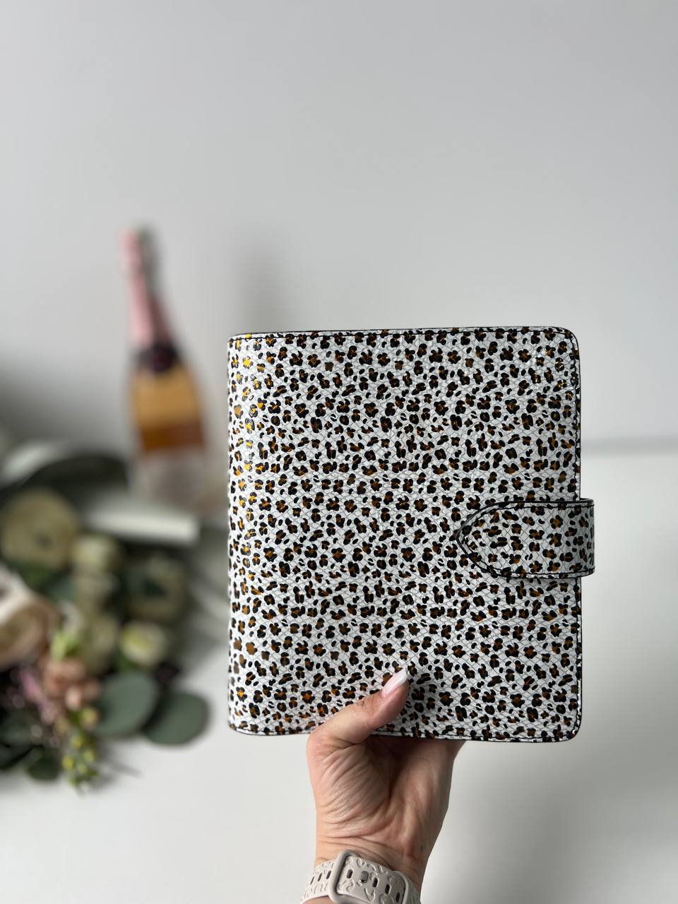 Leopard Leather Planner A5, gift for her, perfect planner, Ring Planner Agenda A5 Six Ring Planner and Ring Personal Planner.