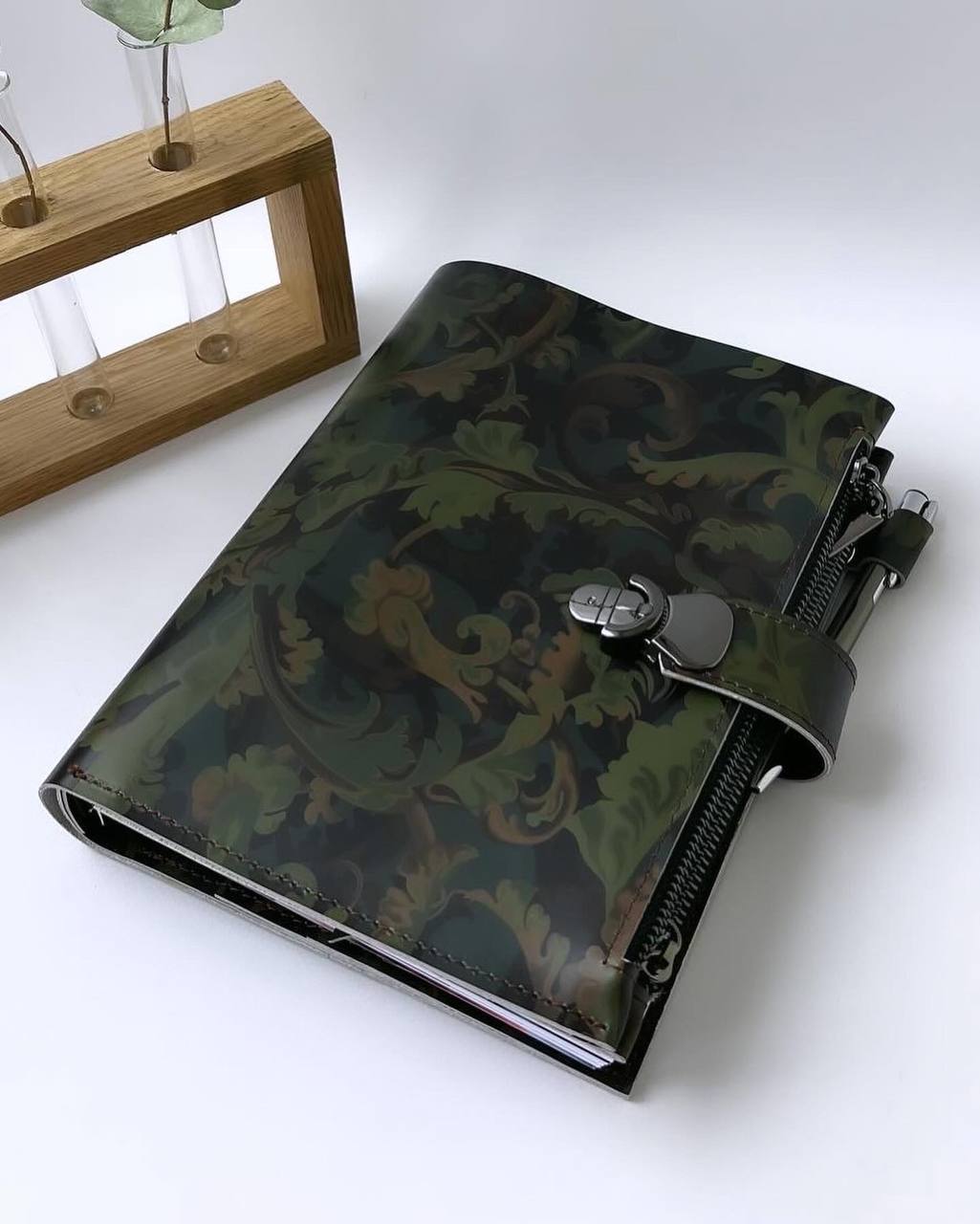 Cyprus, Limassol. Green leather planner A5.