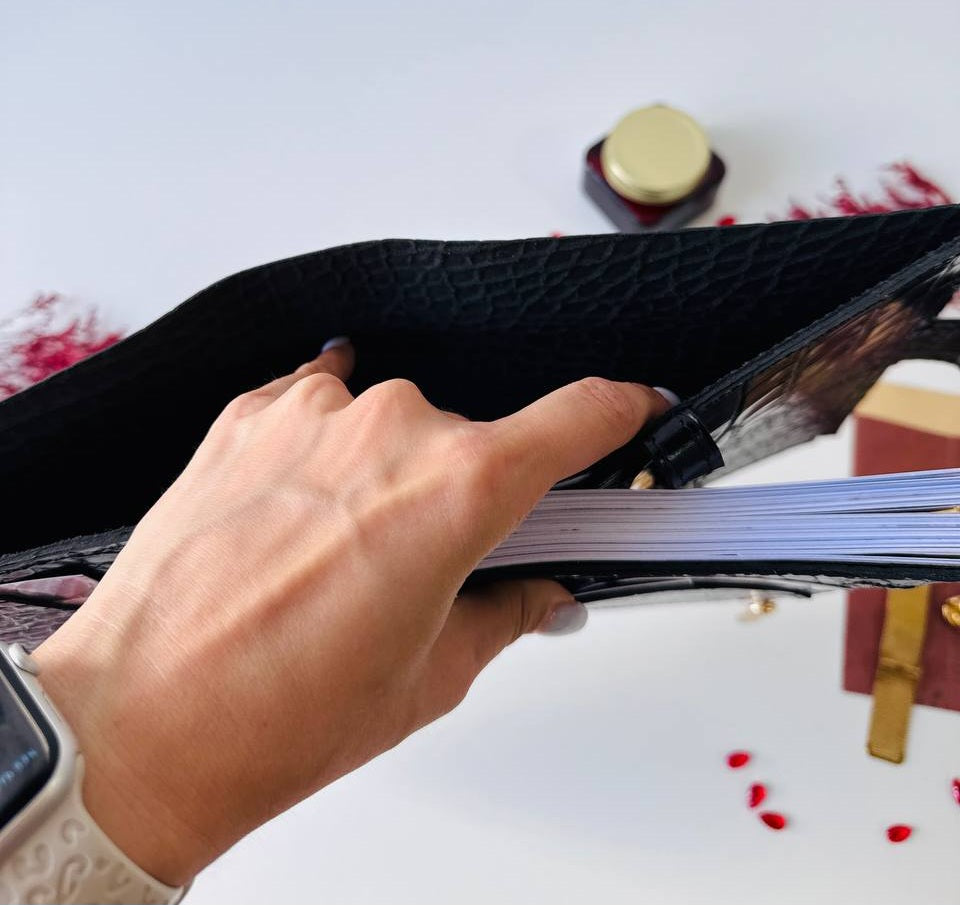 Personalized DAY WITH TIME leather planner big binder A5- cover for documents A4 and A5 format.