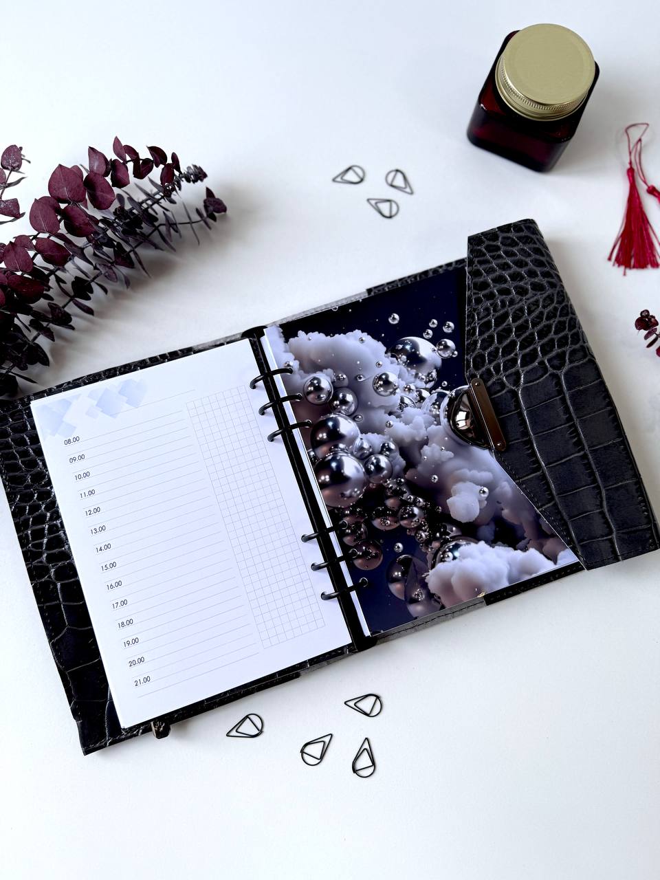 Natural Italian Leather Planner A5, Ringbuch a5, Leather template, A5 ring binder,Binder a5,Leather wallet template,Binder wallet.