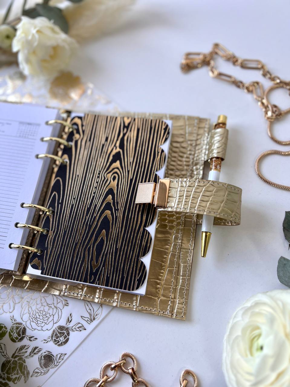 A6 NEW SIZE leather double planner cover binder 6 rings binder, dated planner, leather planner, gift for her, medium size planner.