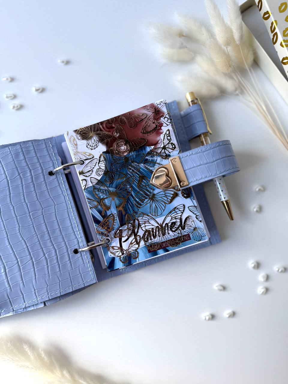 Leather mini planner A7, mini planner,personal size, study stationery, passport size notebook, leather wallet binder planner daily.