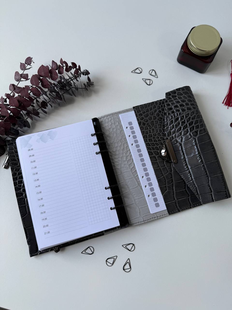 Natural Italian Leather Planner A5, Ringbuch a5, Leather template, A5 ring binder,Binder a5,Leather wallet template,Binder wallet.