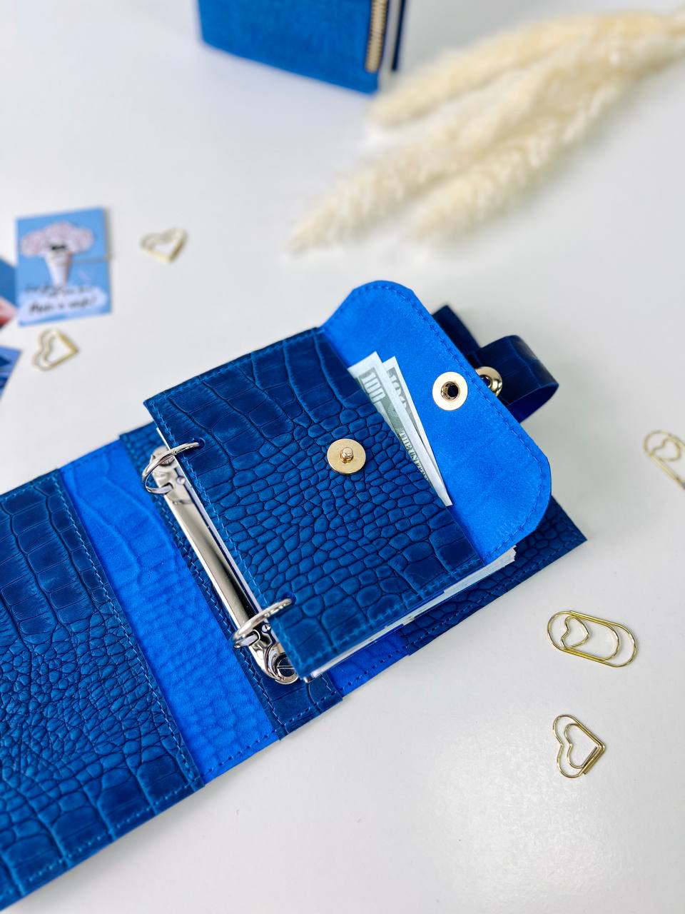 Leather mini notebook cover A7 binder,Planner A7 binder personal passport size, leather planner, planner binder 2 rings, diary for work.