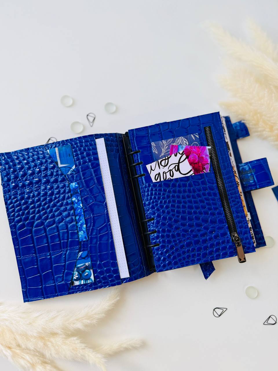 Personalized leather planner big binder A5- cover for documents A4 and A5 format.