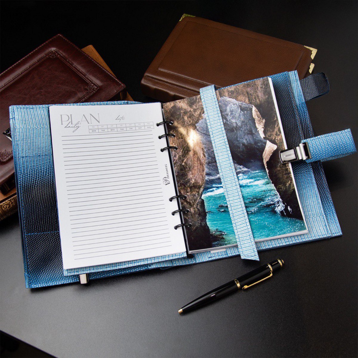 Natural Italian Leather Planner A5, Ringbuch a5, Leather template, A5 ring binder,Binder a5,Leather wallet template,Binder wallet.