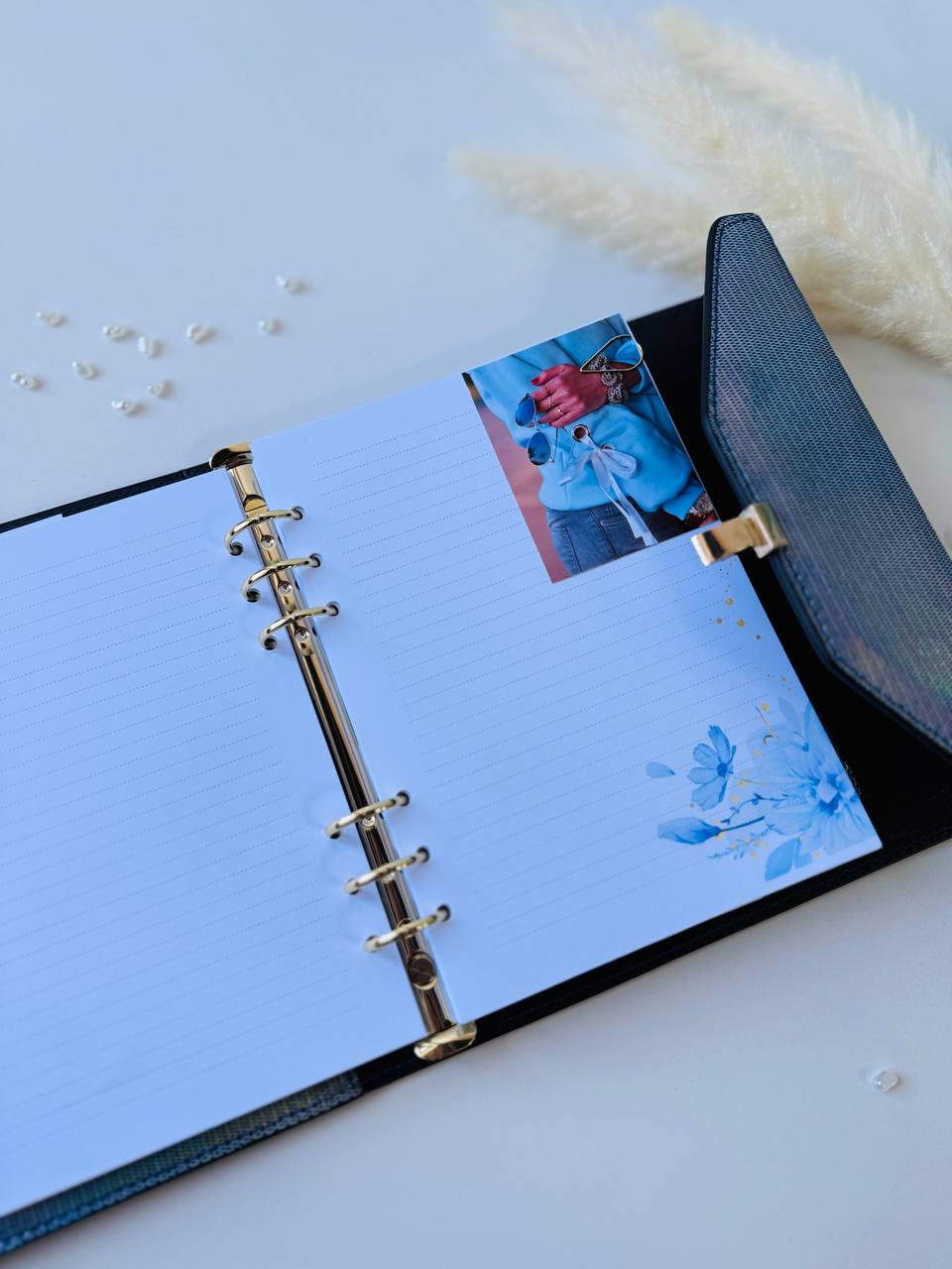 Hard leather cover A5 big binder.