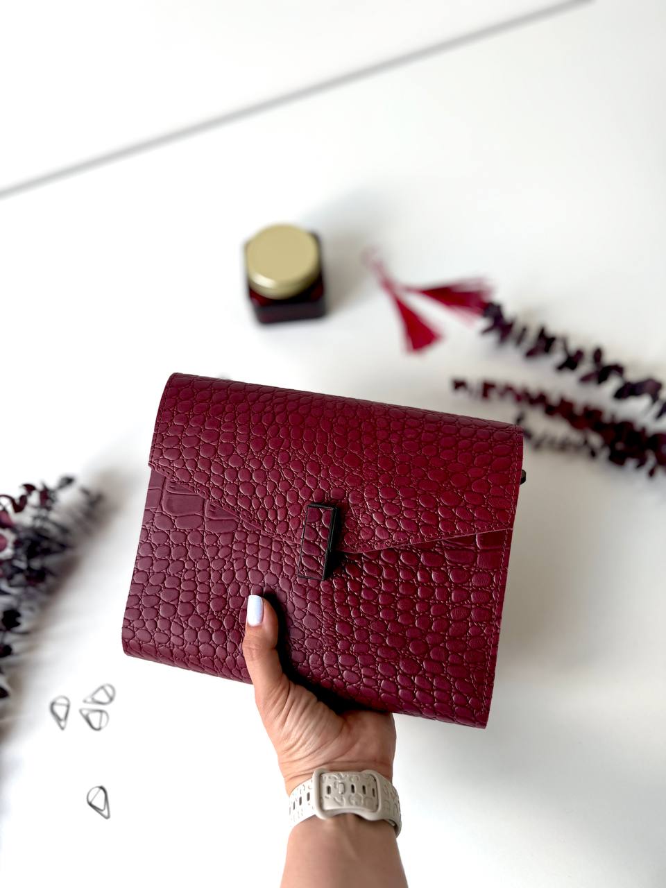 Leather Planner binder A5 for A4 and A5 size documents , exclusive limited edition leather cover for notebook, Burgundy planners coloroftheyear.