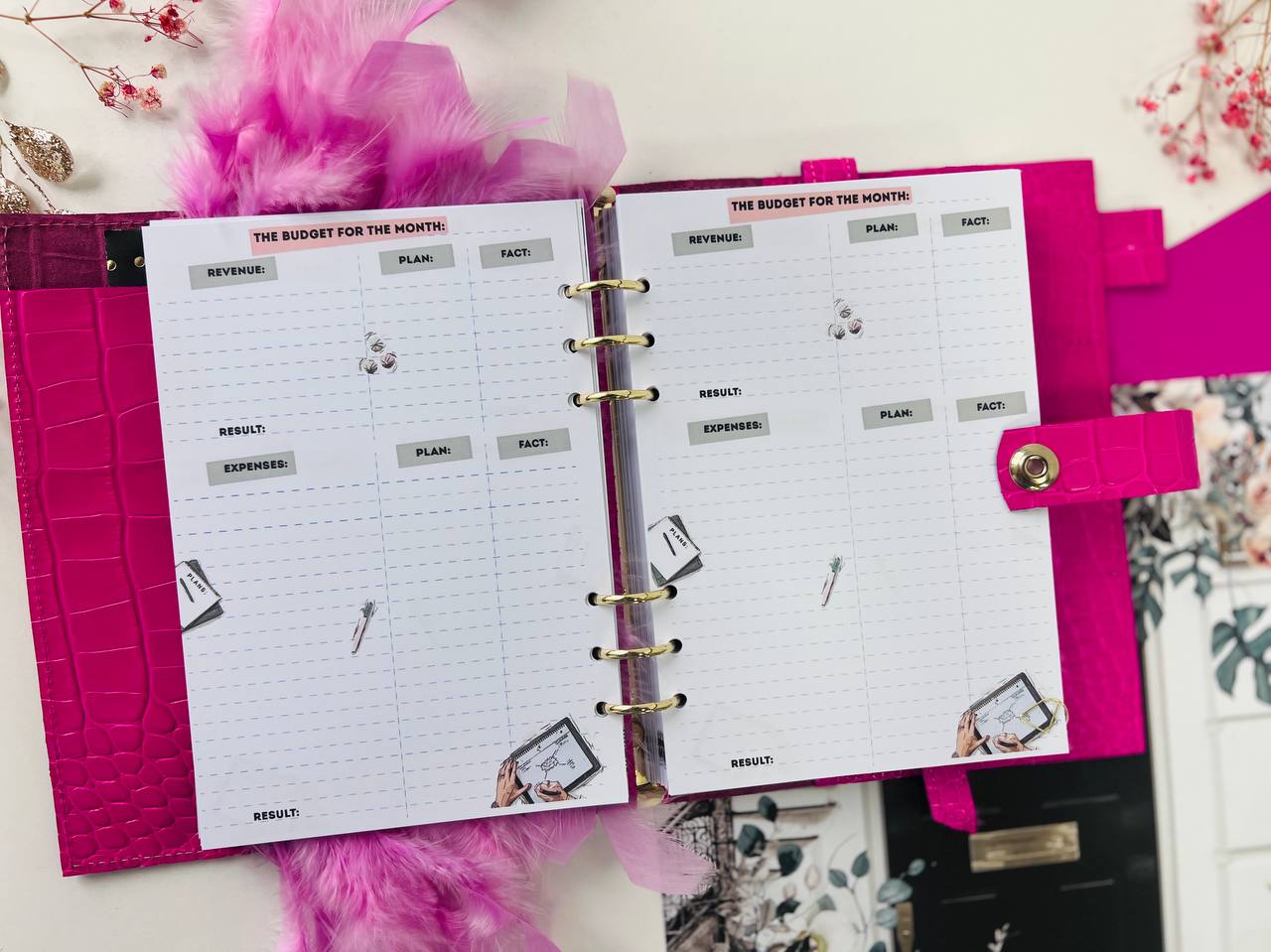 Pink Luxe A5 Planner - Daily Chic Organizer