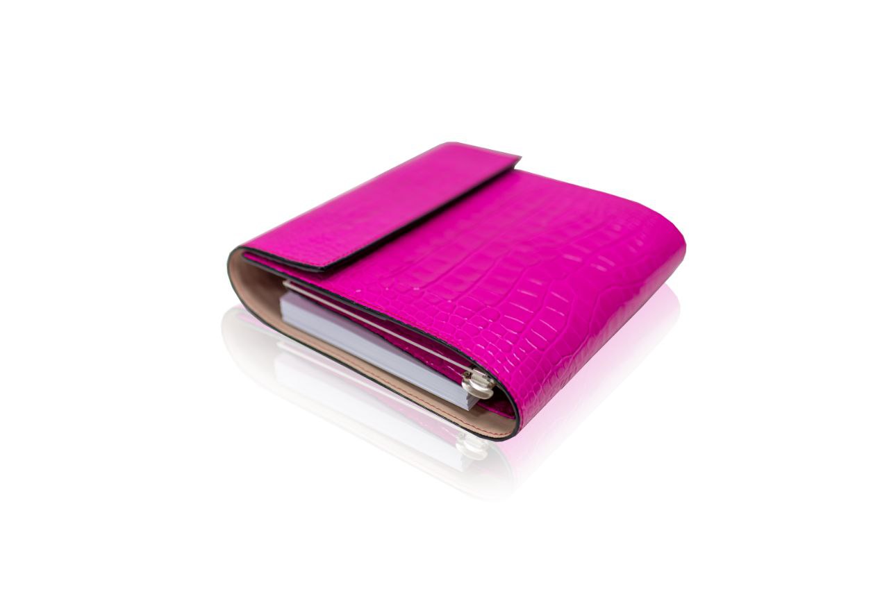 Hot pink Natural Italian Leather Planner A5, gift for her, perfect planner, Ring Planner Agenda A5 Six Ring Planner and Ring Personal Planner.