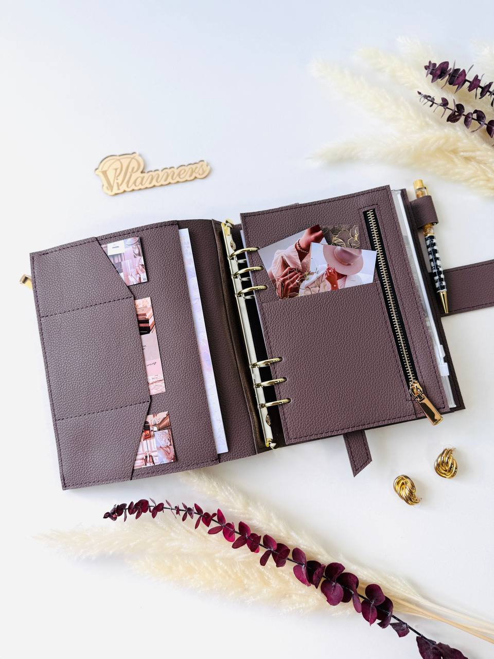 Leather notebook cover A5 for documents A4 and A5 format.