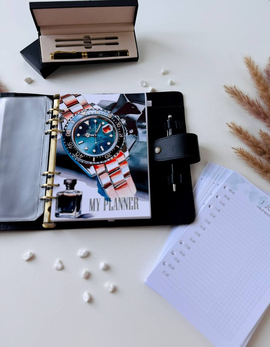 All-in-One Planning System: Daily Planner, Budget & Schedule Inserts. Dated 2026 planner. Gift for him. Gift for boss. Gift for father.