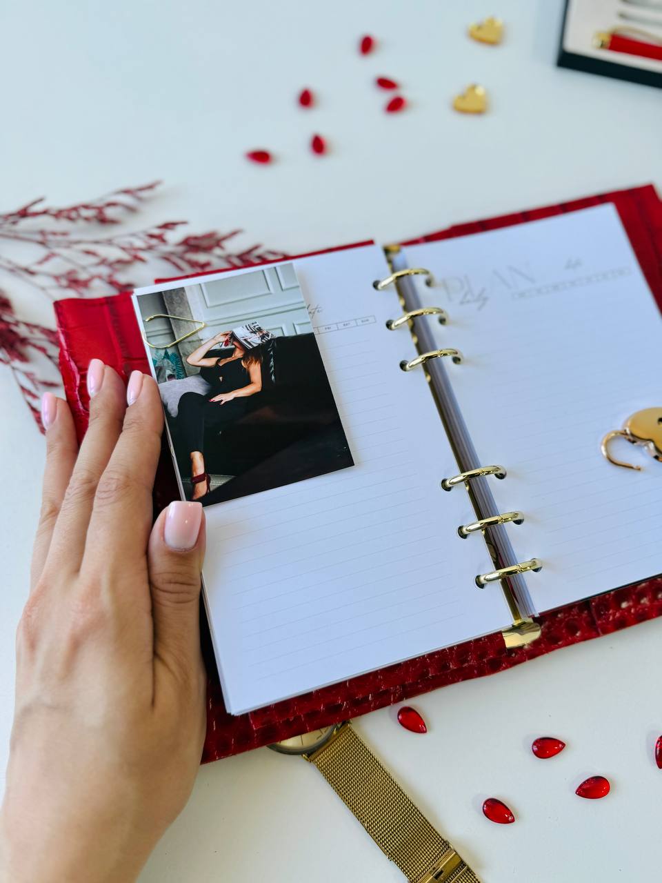 A6 NEW SIZE leather double planner cover binder 6 rings binder, dated planner, leather planner, gift for her, medium size planner.