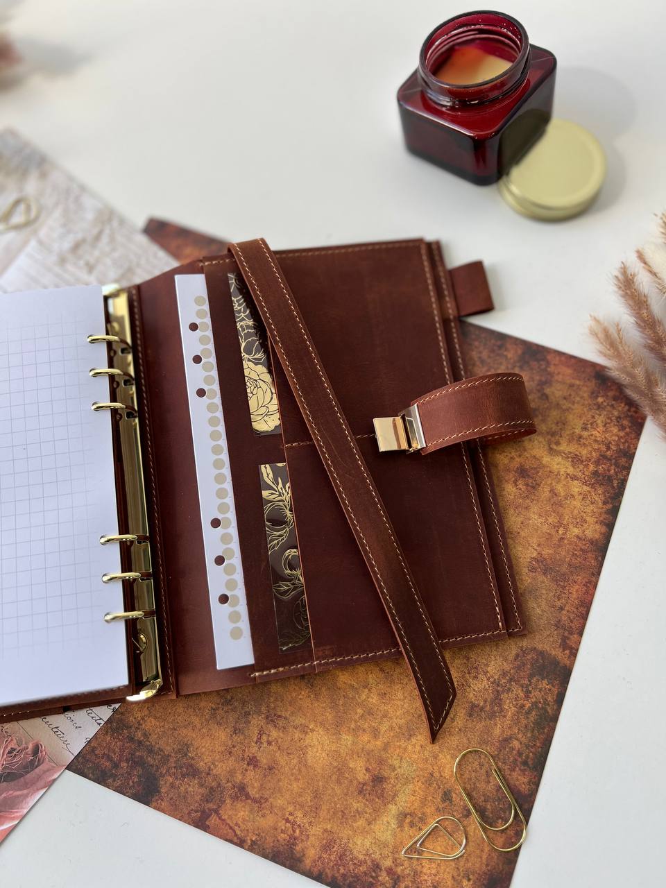 Leather Planner notebook cover A5, Leather Bullet Journal,Leather Sketchbook,Executive Leather Planner,Handmade Leather crazy horse.