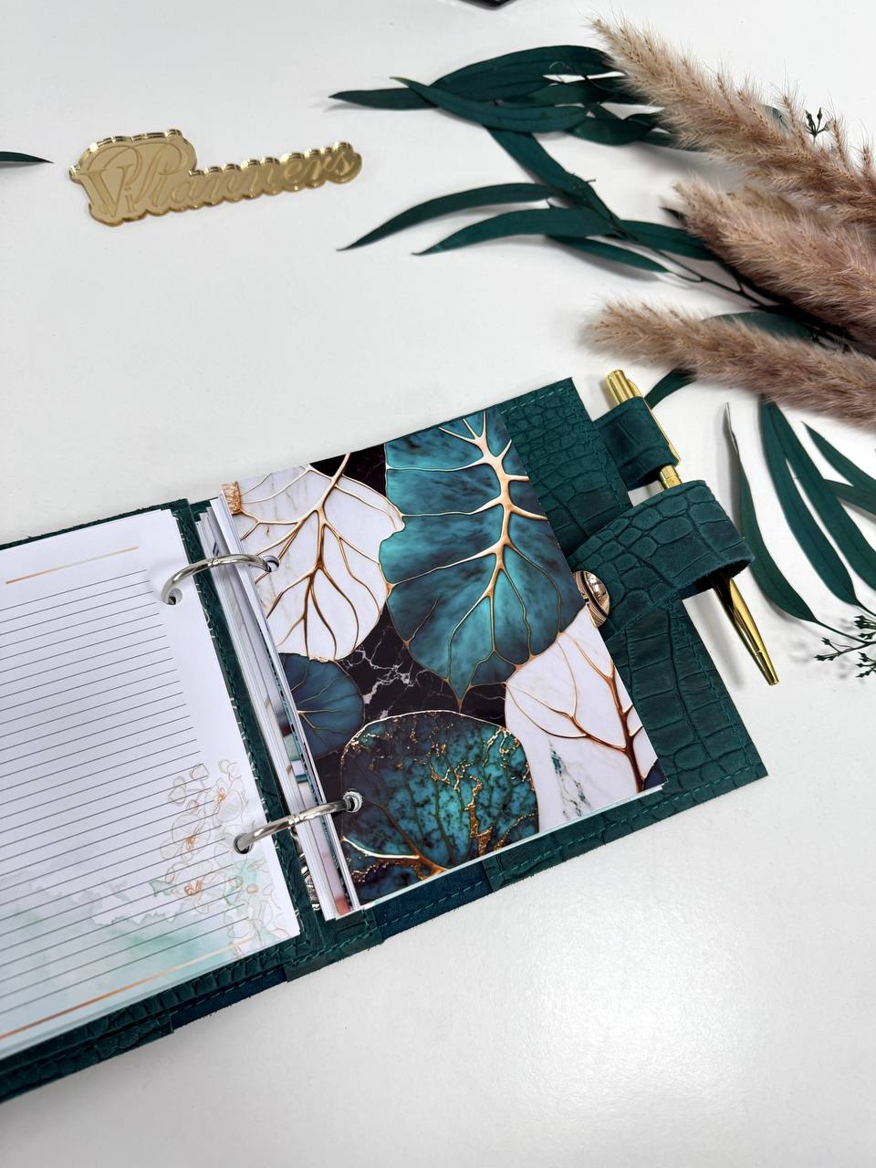 Leather mini notebook cover A7 binder,Planner A7 binder personal passport size, leather planner, planner binder 2 rings, diary for work.