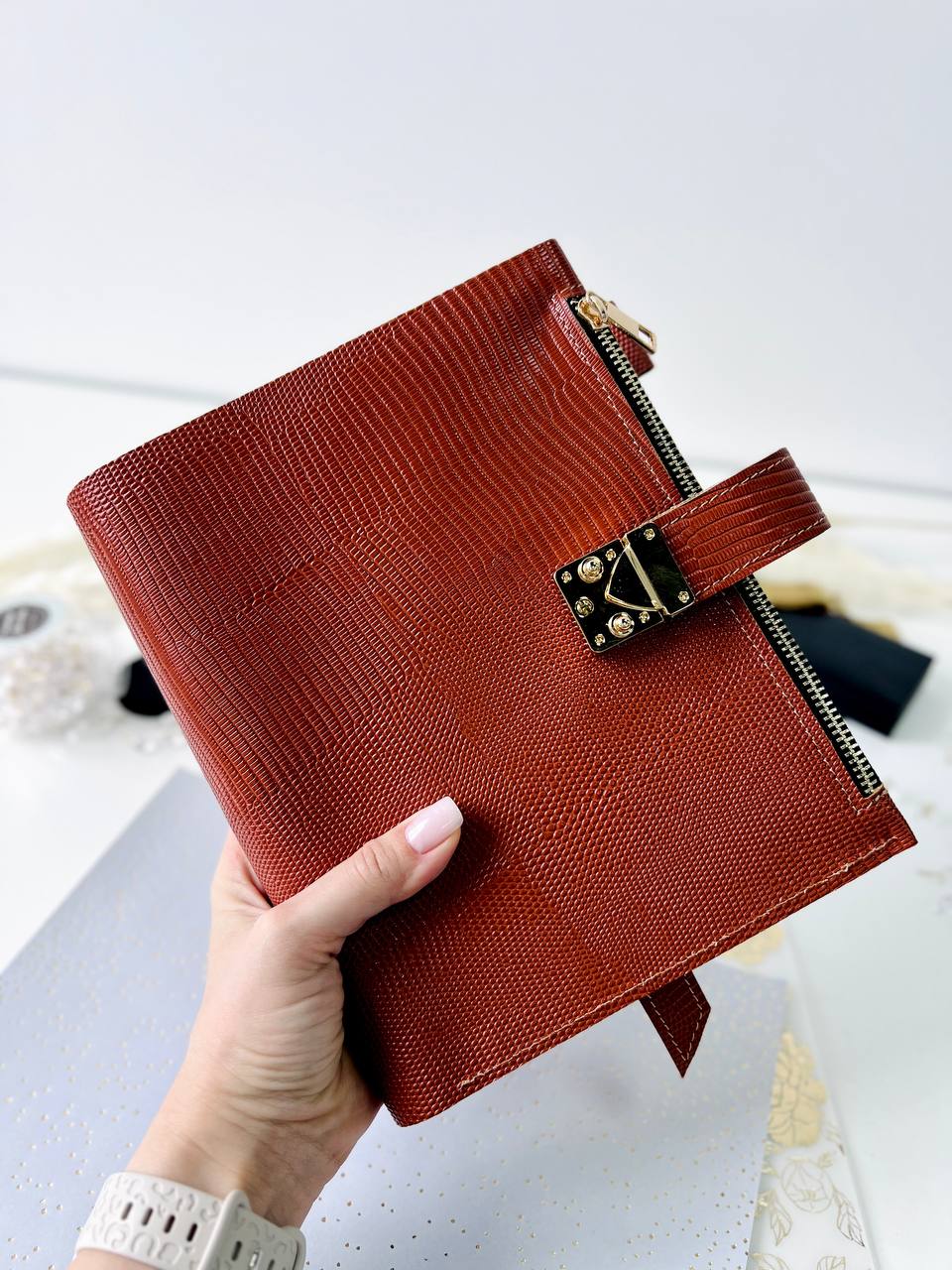 Cyprus, Limassol. Natural Italian Leather Planner A5, Ringbuch a5, Leather template, A5 ring binder,Binder a5,Leather wallet template,Binder wallet.