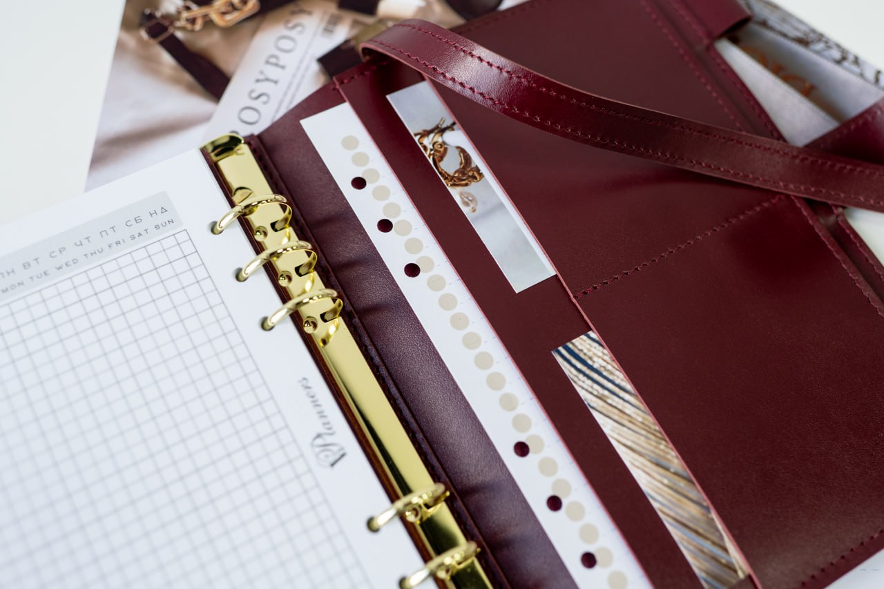 Cyprus, Limassol. Leather cover A5 - for documents A5 and A4 size.