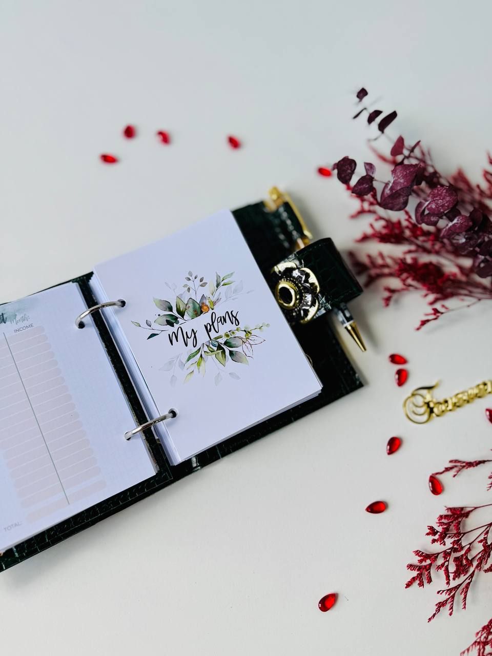 Leather wallet notebook cover mini A7.