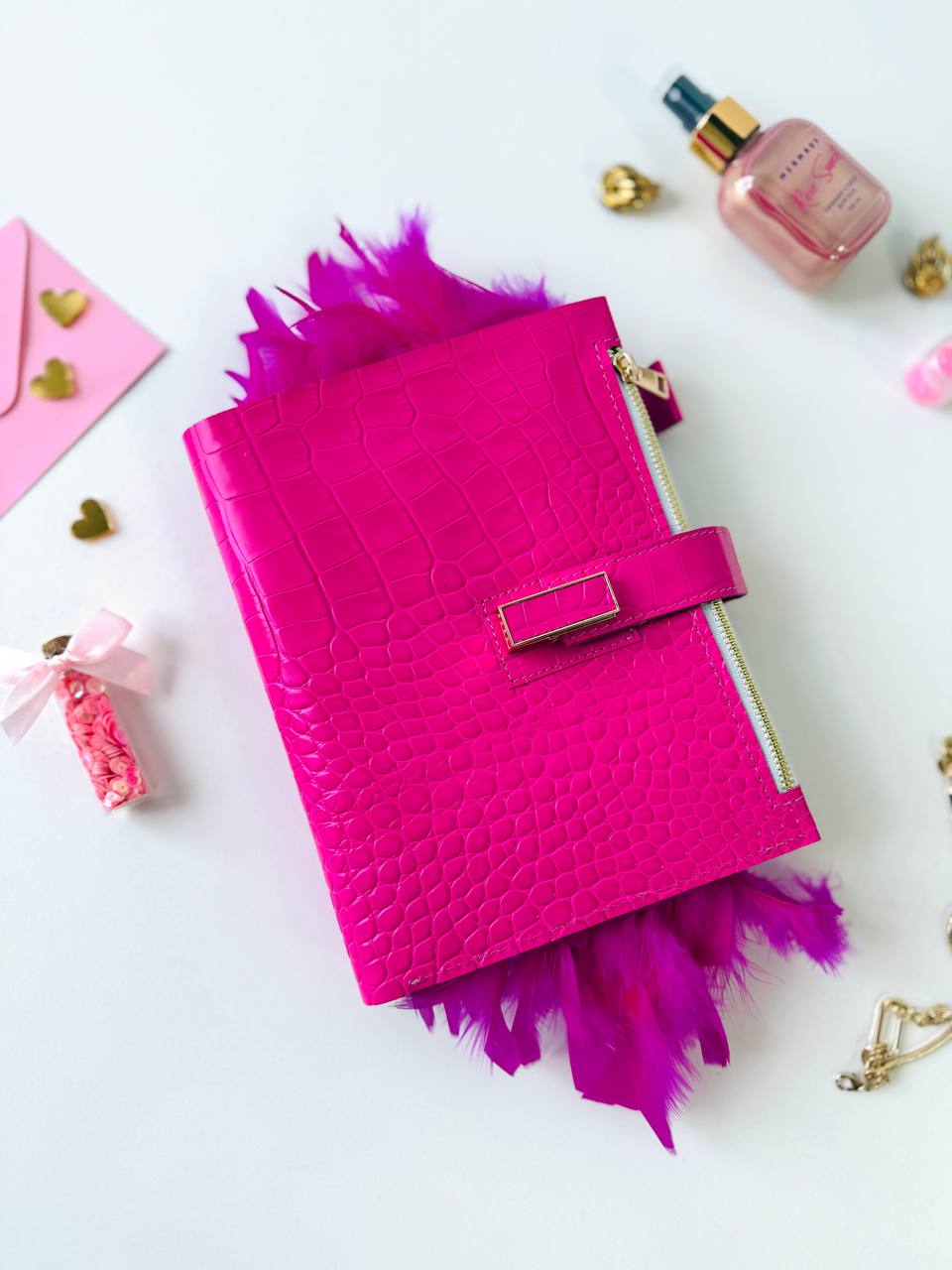 Ροζ Luxe Α5 Planner &amp; Σετ Δώρου 🎁