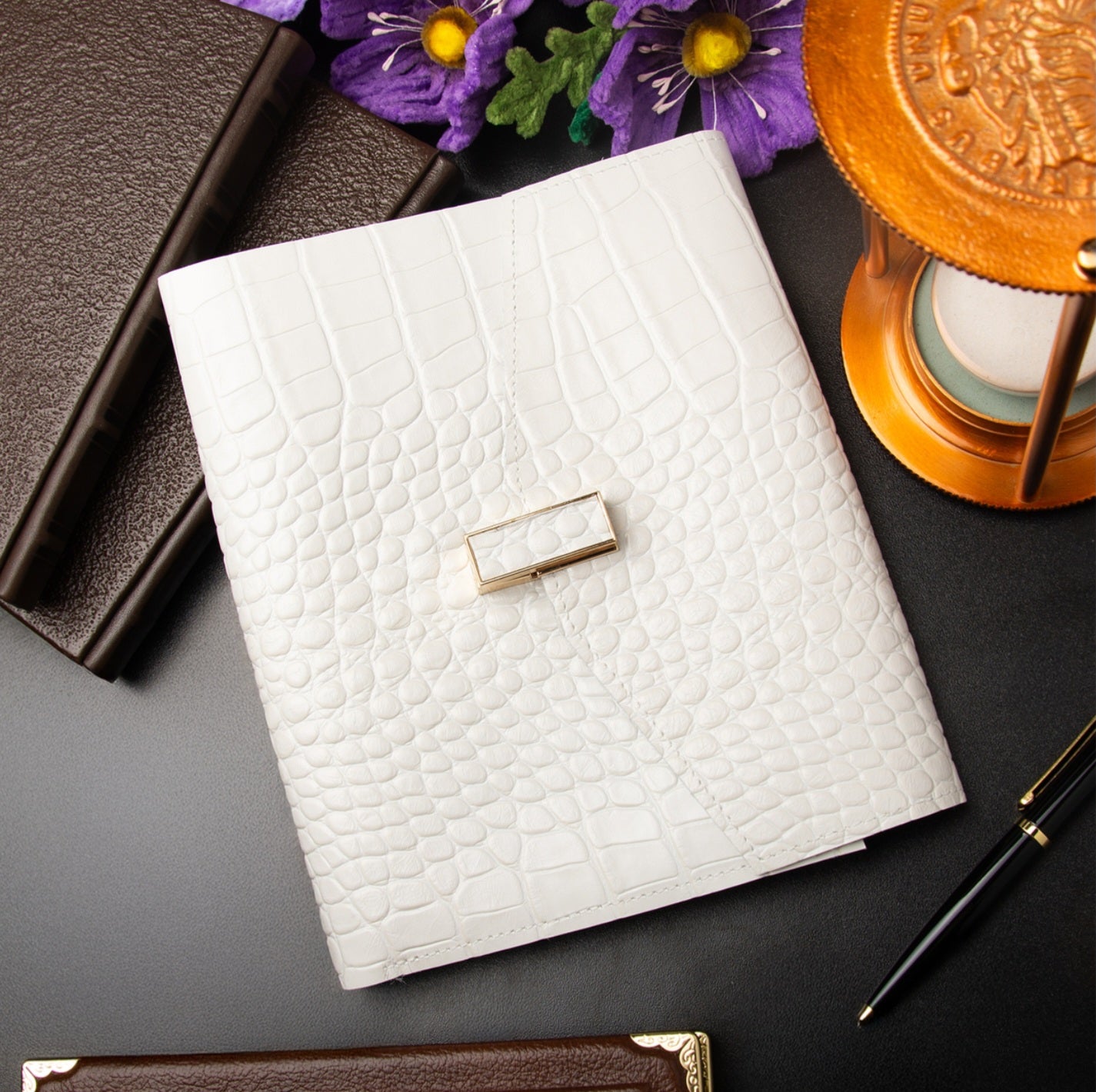 A5 Luxe Leather Notebook Sleeve