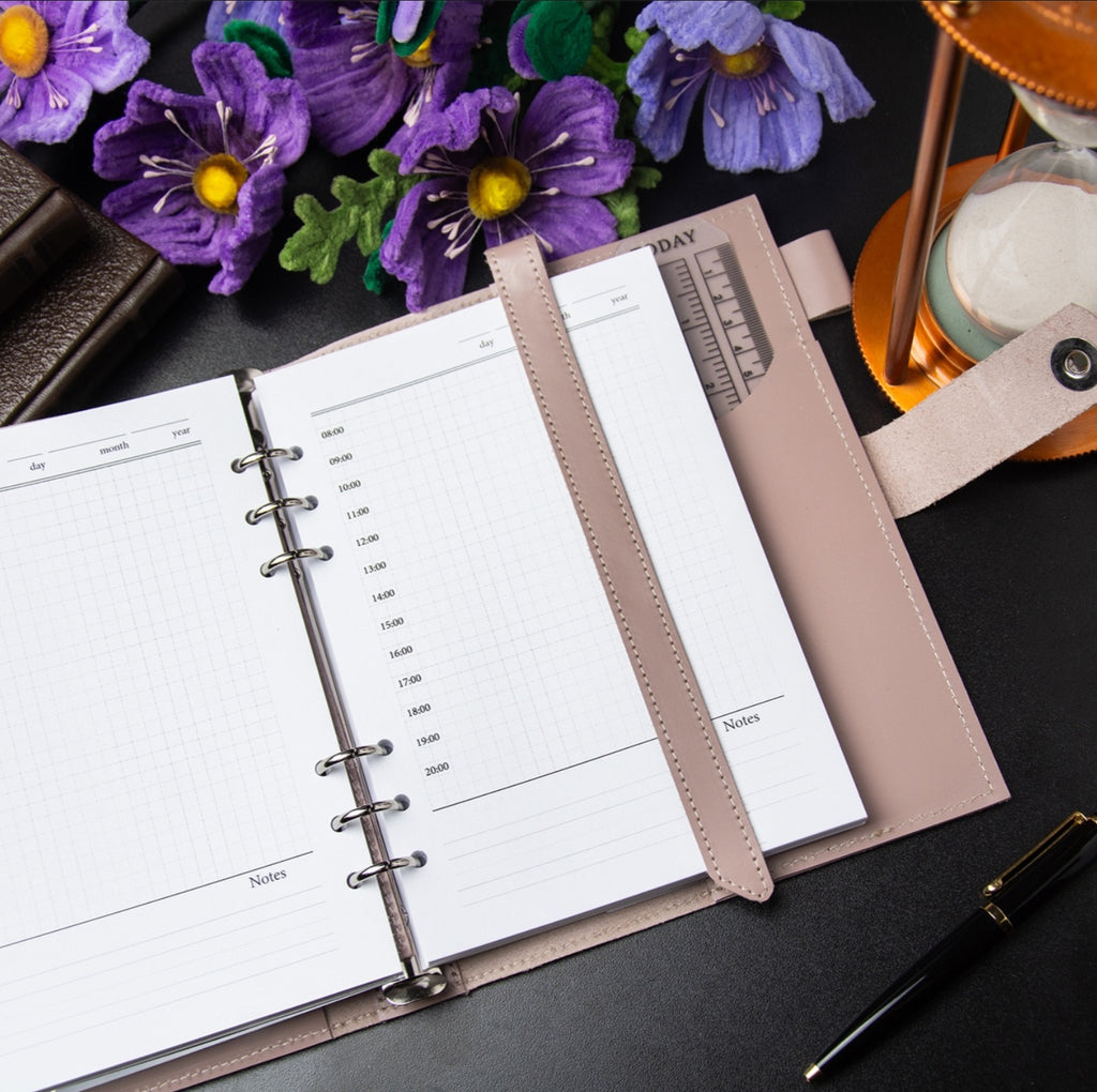 Leather classic notebook cover A5 with binder 6 rings, Leather template, A5 ring binder, Leather wallet template,Binder wallet.