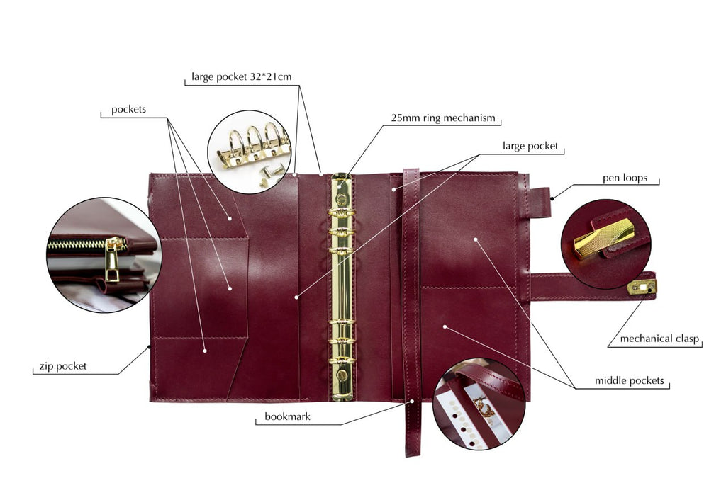 Cyprus, Limassol. Leather cover A5 - for documents A5 and A4 size.