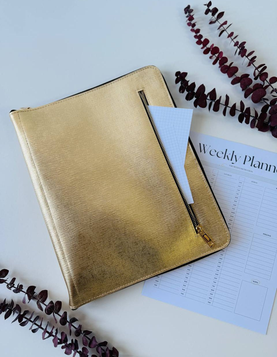 A4 Luxe Leather Organizer Padfolio