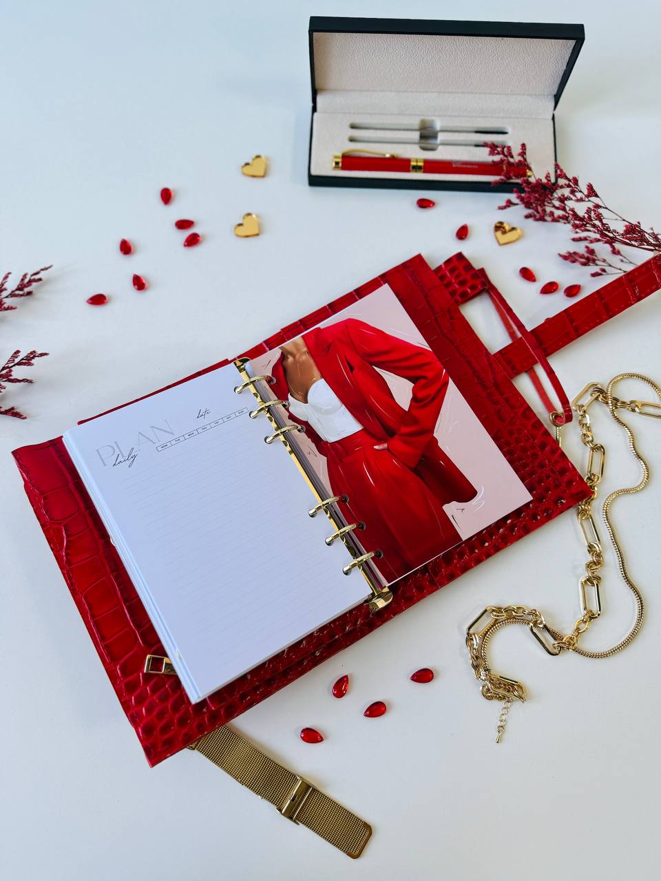 A6 NEW SIZE leather double planner cover binder 6 rings binder, dated planner, leather planner, gift for her, medium size planner.