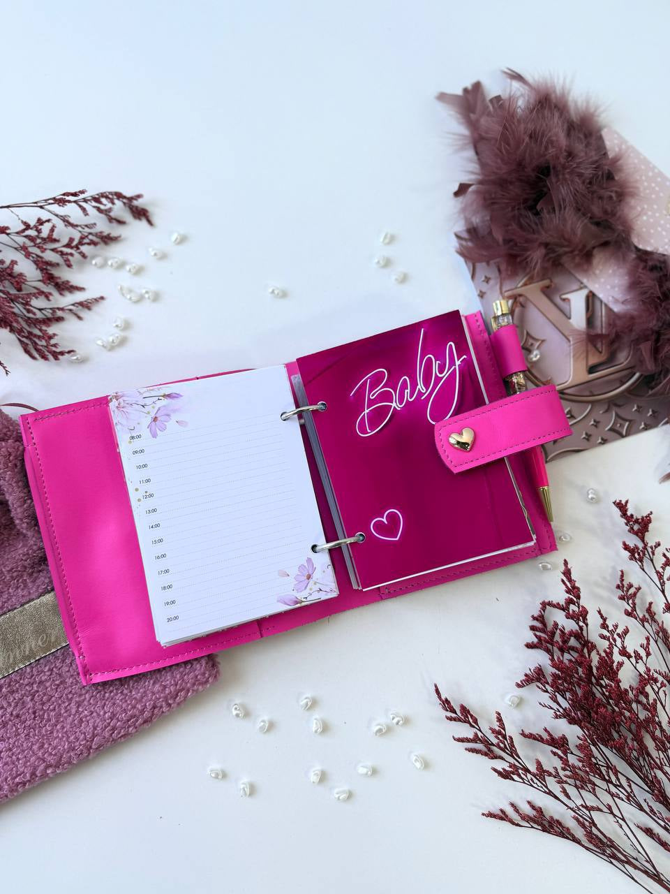 Leather mini planner A7, mini dated 2026 planner,personal size, study stationery, passport size notebook, leather wallet binder planner daily.