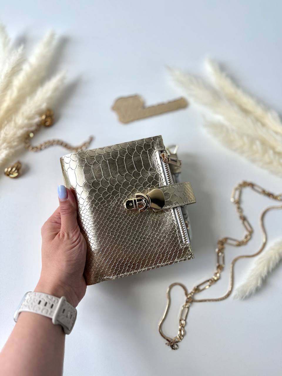 Gold Leather mini notebook cover A7 binder,Planner A7 binder personal size, leather planner, planner binder2 rings, time diary for work.