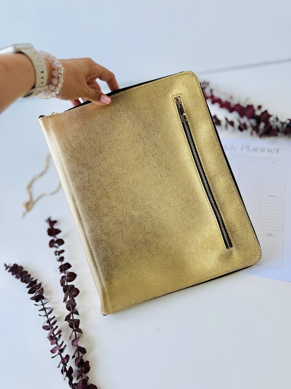 A4 Luxe Leather Organizer Padfolio