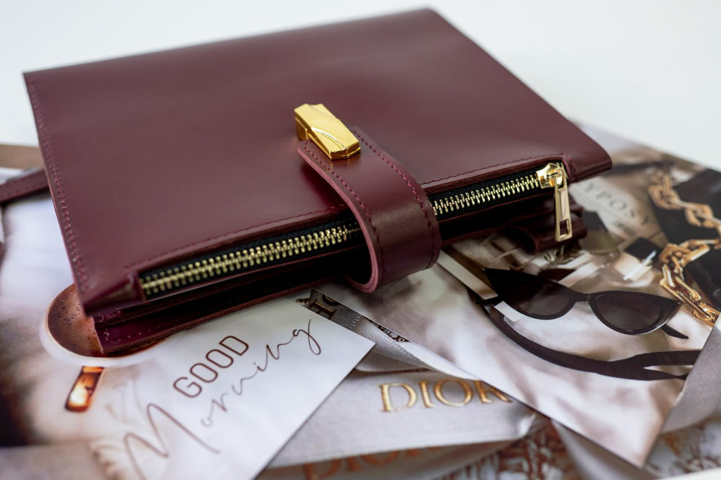 Cyprus, Limassol. Leather cover A5 - for documents A5 and A4 size.